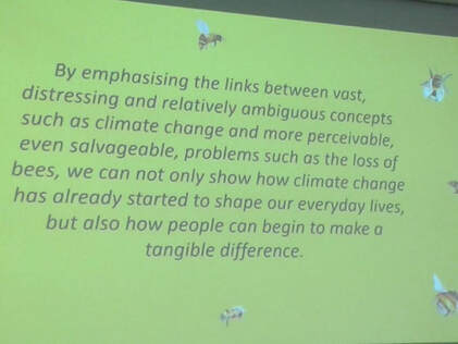 By emphasising the links between vast, distressing and relatively ambiguous concepts such as climate change and more perceivable, even salvageable, problems such as the loss of bees, we can not only show how climate change has already started to shape our everyday lives, but also how people can begin to make a tangible difference.